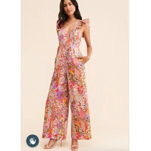 Anthropology Hutch Matchsticks Floral Jumpsuit